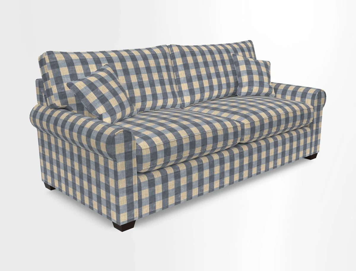 Bignor 3 Seater Sofa in V&A Drawn From Nature Oak Tree Gold. Loose cover option available