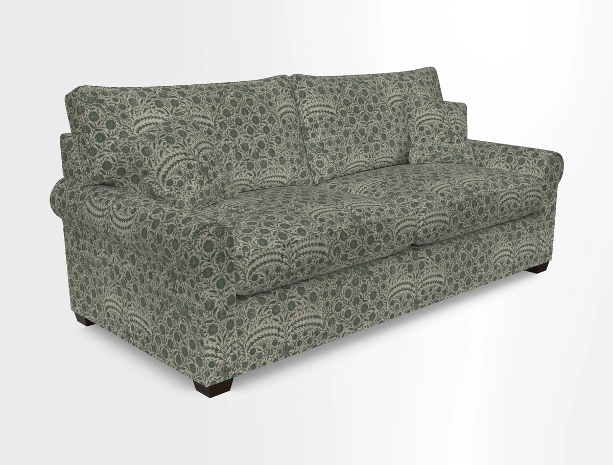 Bignor 3 Seater Sofa in V&A Drawn From Nature Oak Tree Gold. Loose cover option available