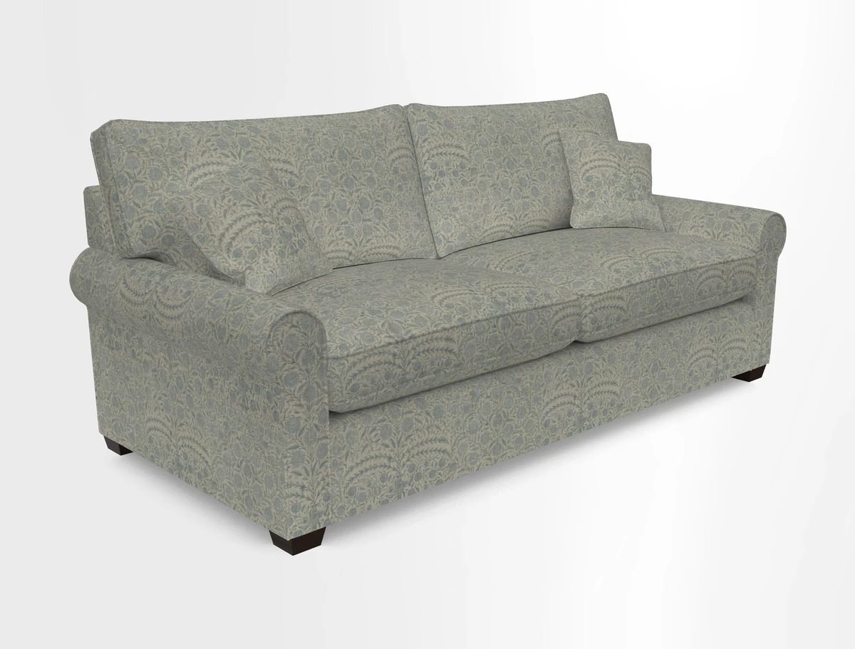 Bignor 3 Seater Sofa in V&A Drawn From Nature Oak Tree Gold. Loose cover option available