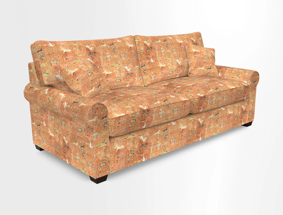 Bignor 3 Seater Sofa in V&A Drawn From Nature Oak Tree Gold. Loose cover option available
