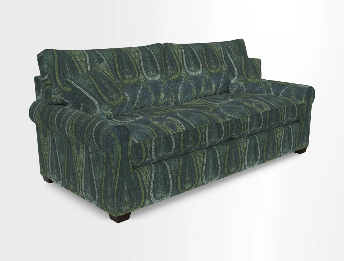 Bignor 3 Seater Sofa in V&A Drawn From Nature Oak Tree Gold. Loose cover option available