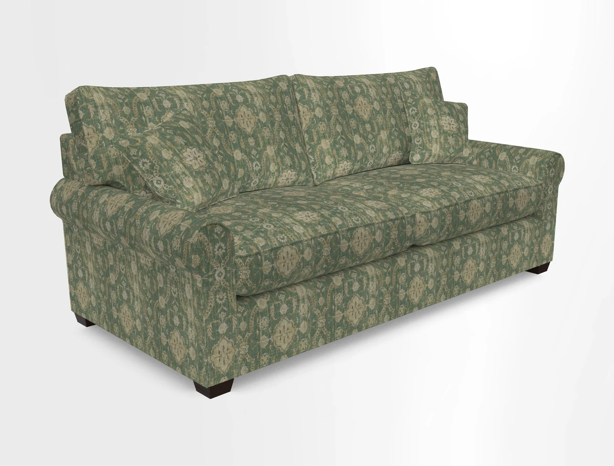 Bignor 3 Seater Sofa in V&A Drawn From Nature Oak Tree Gold. Loose cover option available