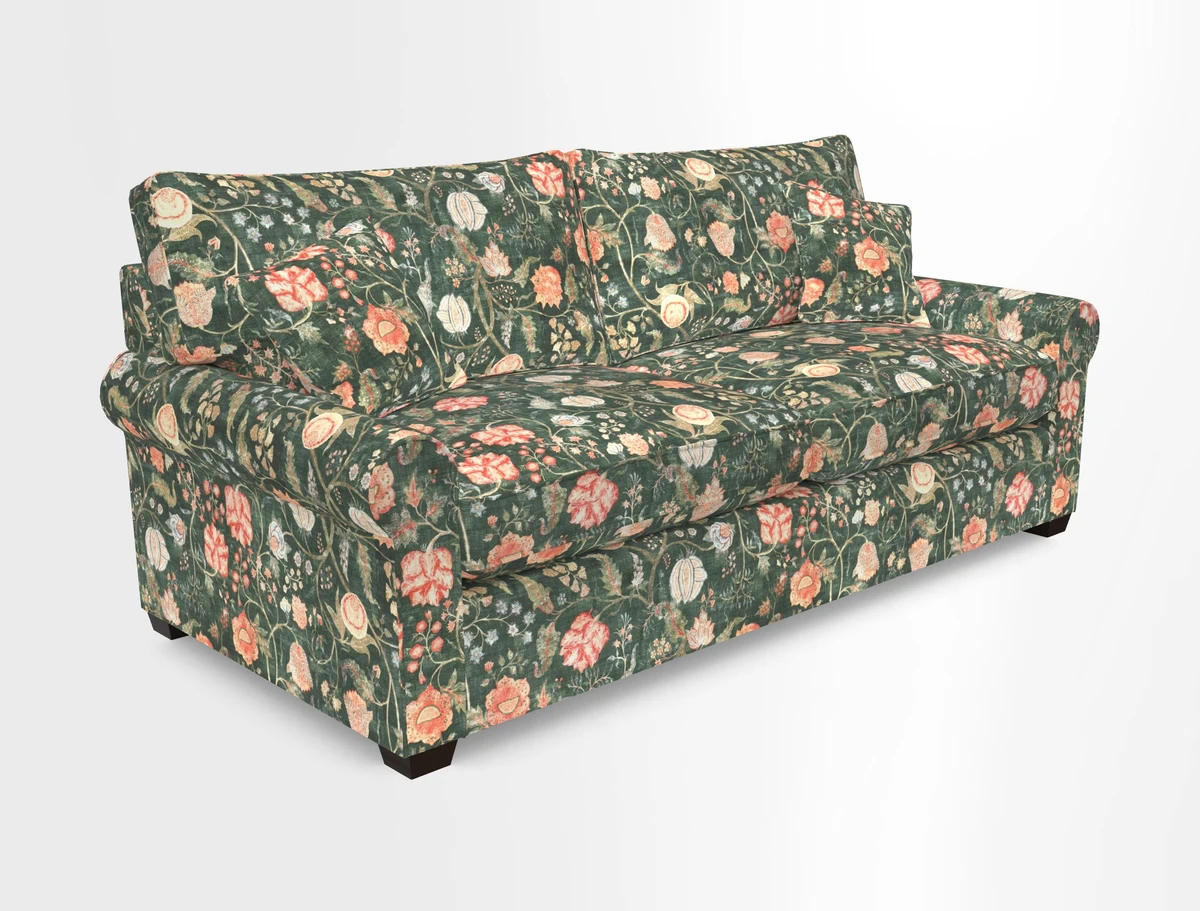 Bignor 3 Seater Sofa in V&A Drawn From Nature Oak Tree Gold. Loose cover option available