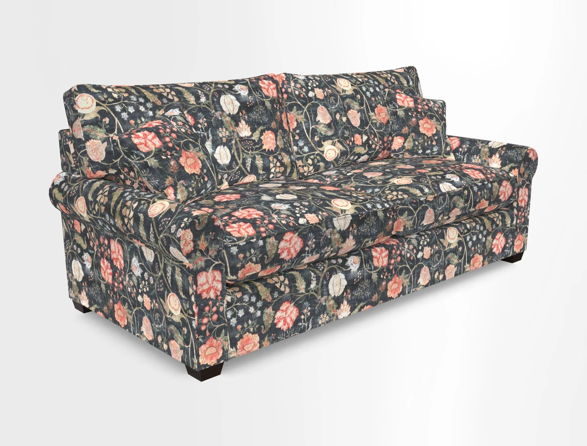 Bignor 3 Seater Sofa in V&A Drawn From Nature Oak Tree Gold. Loose cover option available
