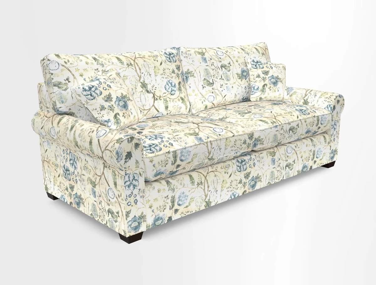 Bignor 3 Seater Sofa in V&A Drawn From Nature Oak Tree Gold. Loose cover option available