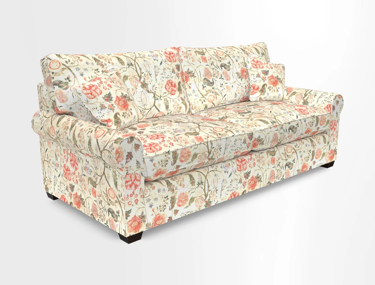Bignor 3 Seater Sofa in V&A Drawn From Nature Oak Tree Gold. Loose cover option available