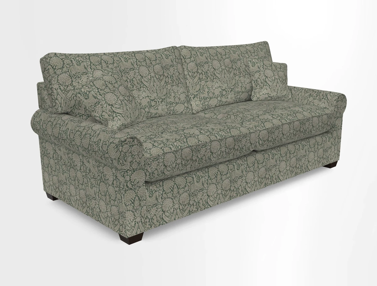 Bignor 3 Seater Sofa in V&A Drawn From Nature Oak Tree Gold. Loose cover option available