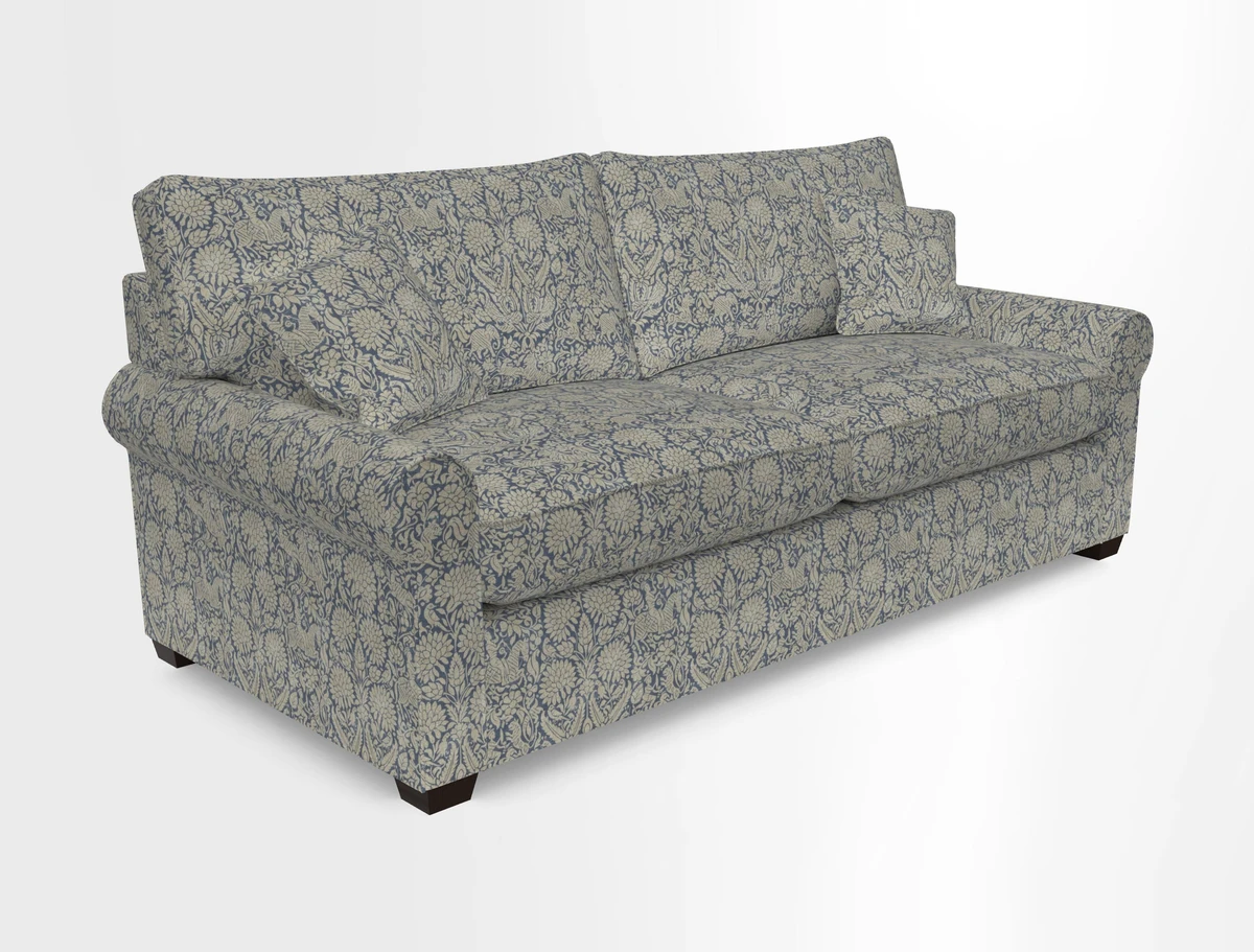 Bignor 3 Seater Sofa in V&A Drawn From Nature Oak Tree Gold. Loose cover option available