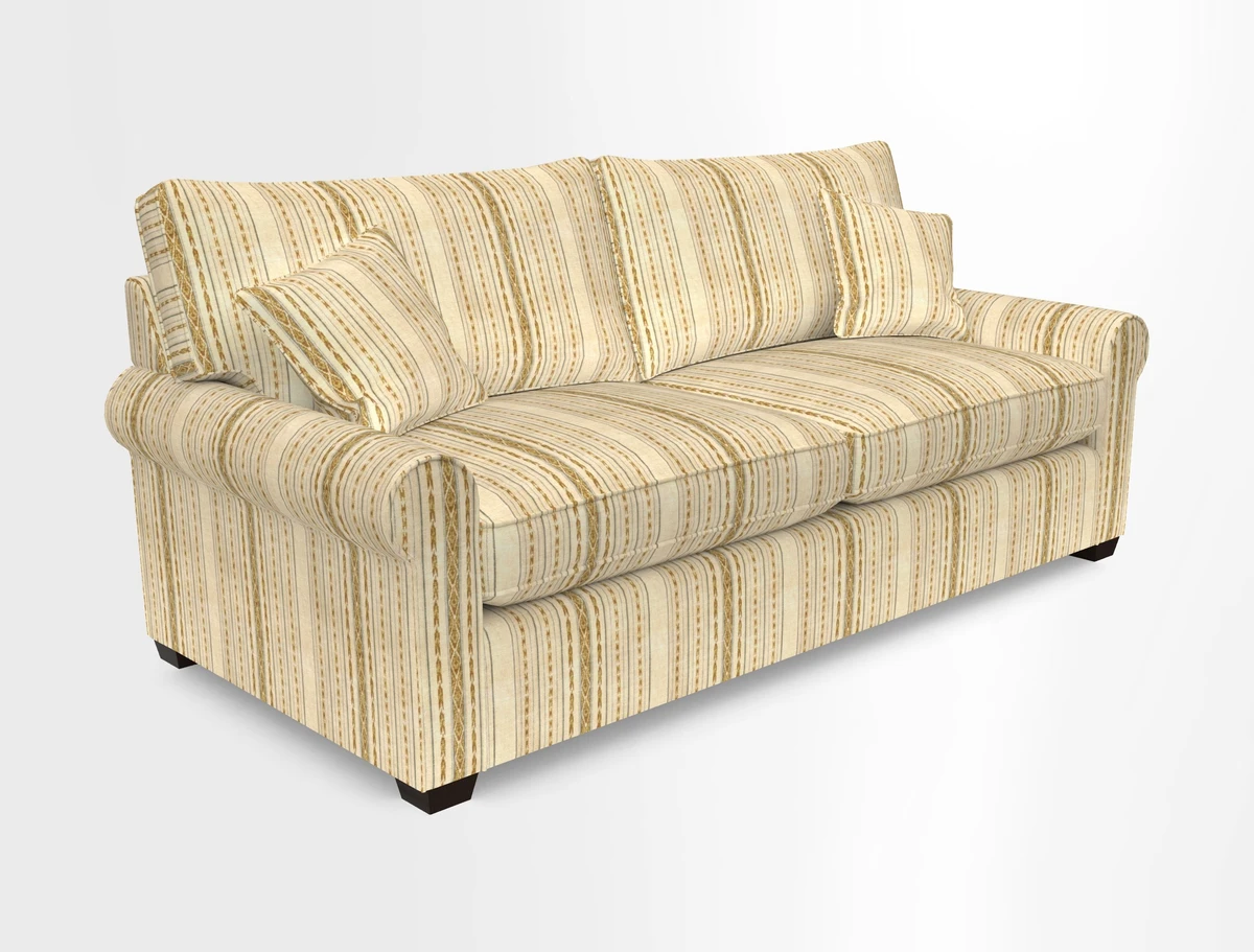 Bignor 3 Seater Sofa in V&A Drawn From Nature Oak Tree Gold. Loose cover option available