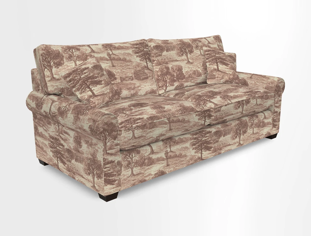 Bignor 3 Seater Sofa in V&A Drawn From Nature Oak Tree Gold. Loose cover option available