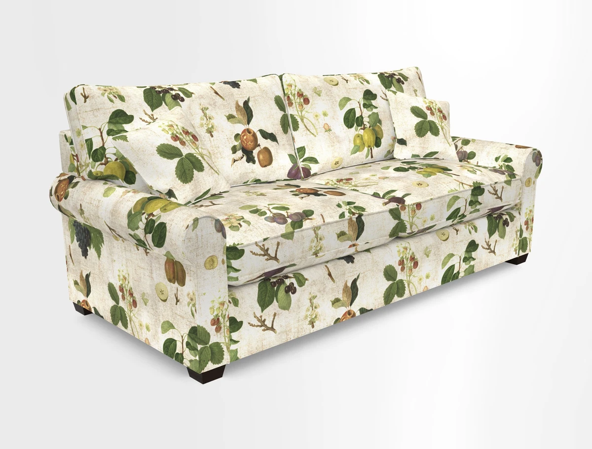 Bignor 3 Seater Sofa in V&A Drawn From Nature Oak Tree Gold. Loose cover option available