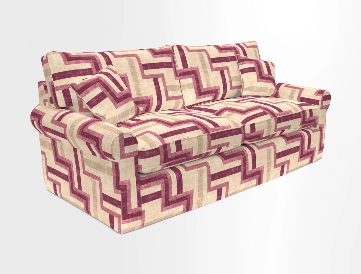 Bignor 3 Seater Sofa in V&A Drawn From Nature Oak Tree Gold. Loose cover option available