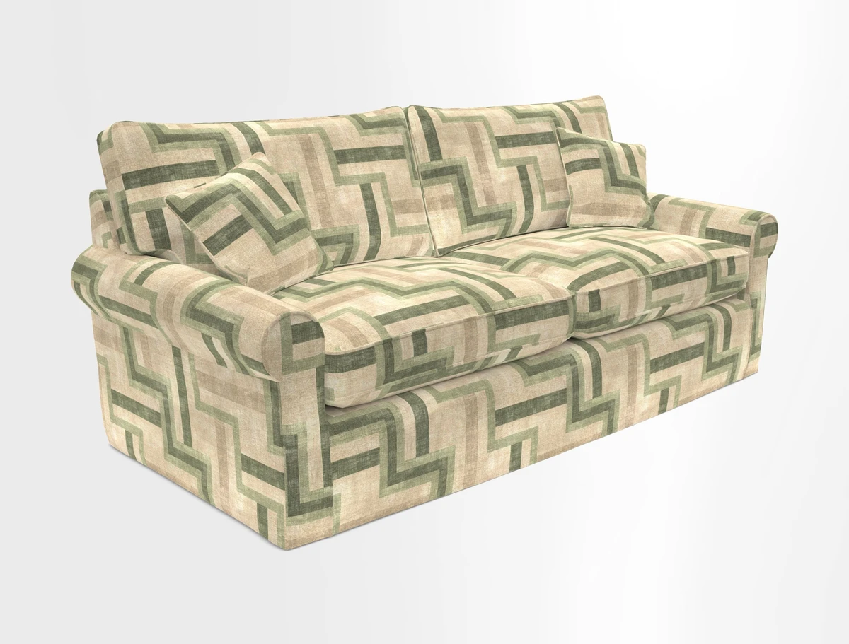 Bignor 3 Seater Sofa in V&A Drawn From Nature Oak Tree Gold. Loose cover option available
