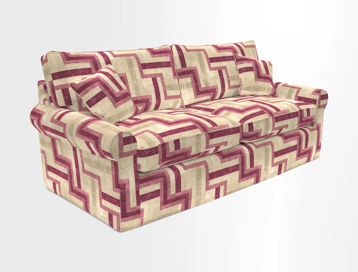Bignor 3 Seater Sofa in V&A Drawn From Nature Oak Tree Gold. Loose cover option available