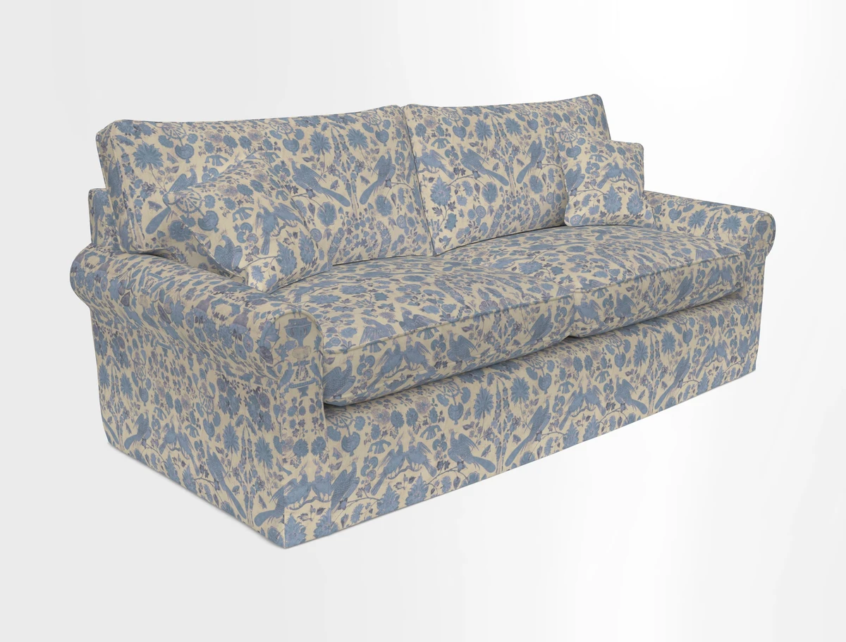 Bignor 3 Seater Sofa in V&A Drawn From Nature Oak Tree Gold. Loose cover option available