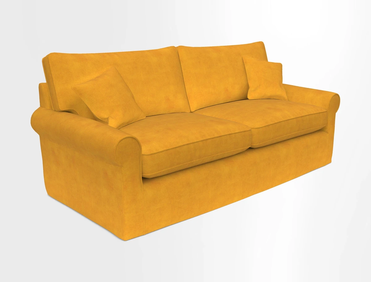 Bignor 3 Seater Sofa in V&A Drawn From Nature Oak Tree Gold. Loose cover option available