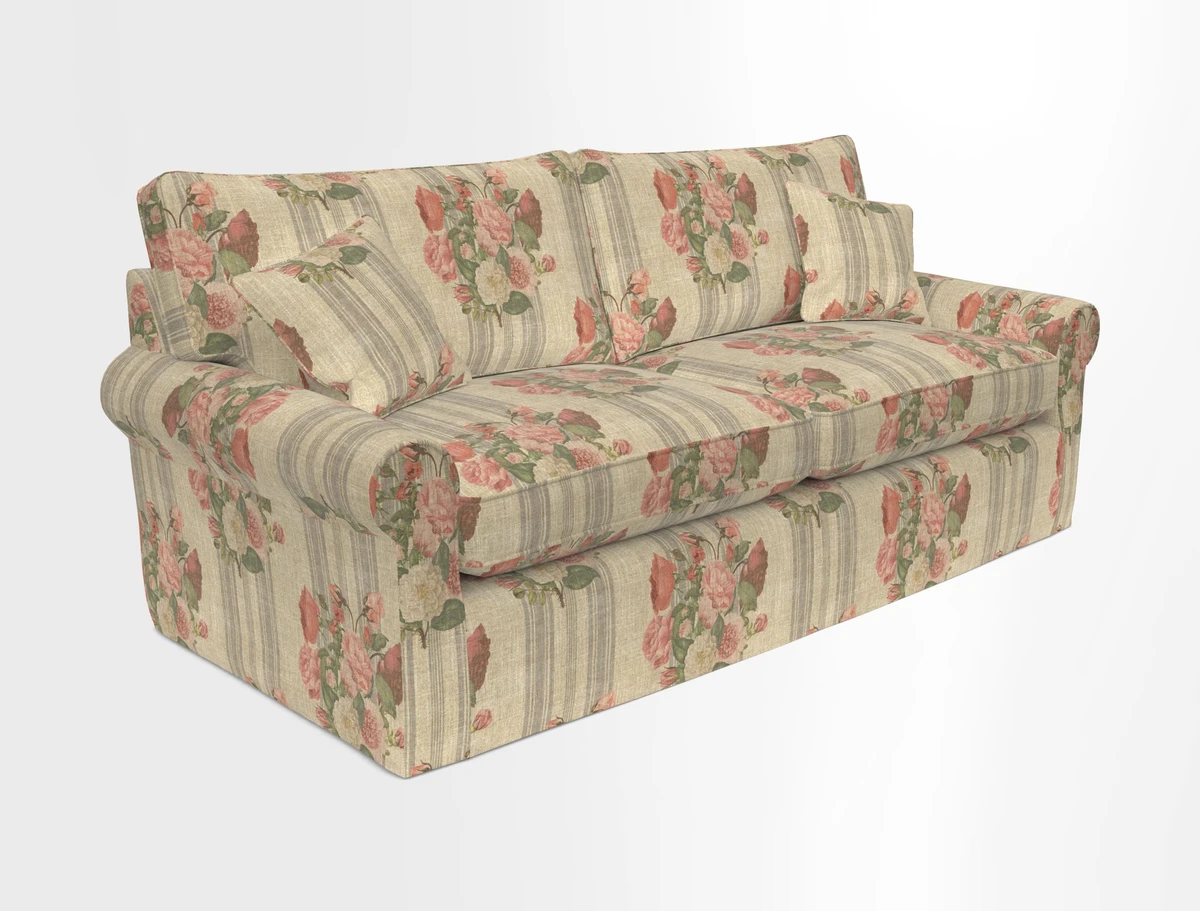 Bignor 3 Seater Sofa in V&A Drawn From Nature Oak Tree Gold. Loose cover option available