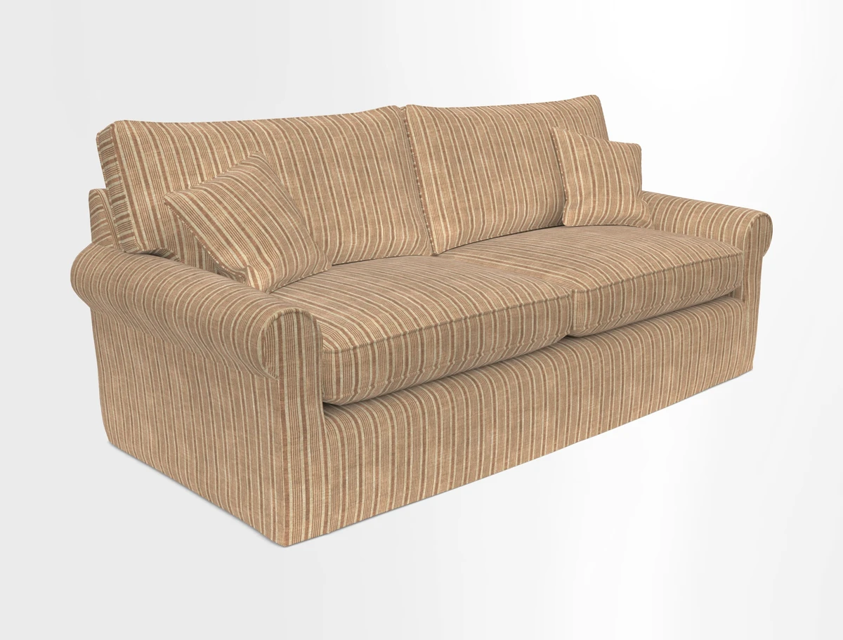 Bignor 3 Seater Sofa in V&A Drawn From Nature Oak Tree Gold. Loose cover option available