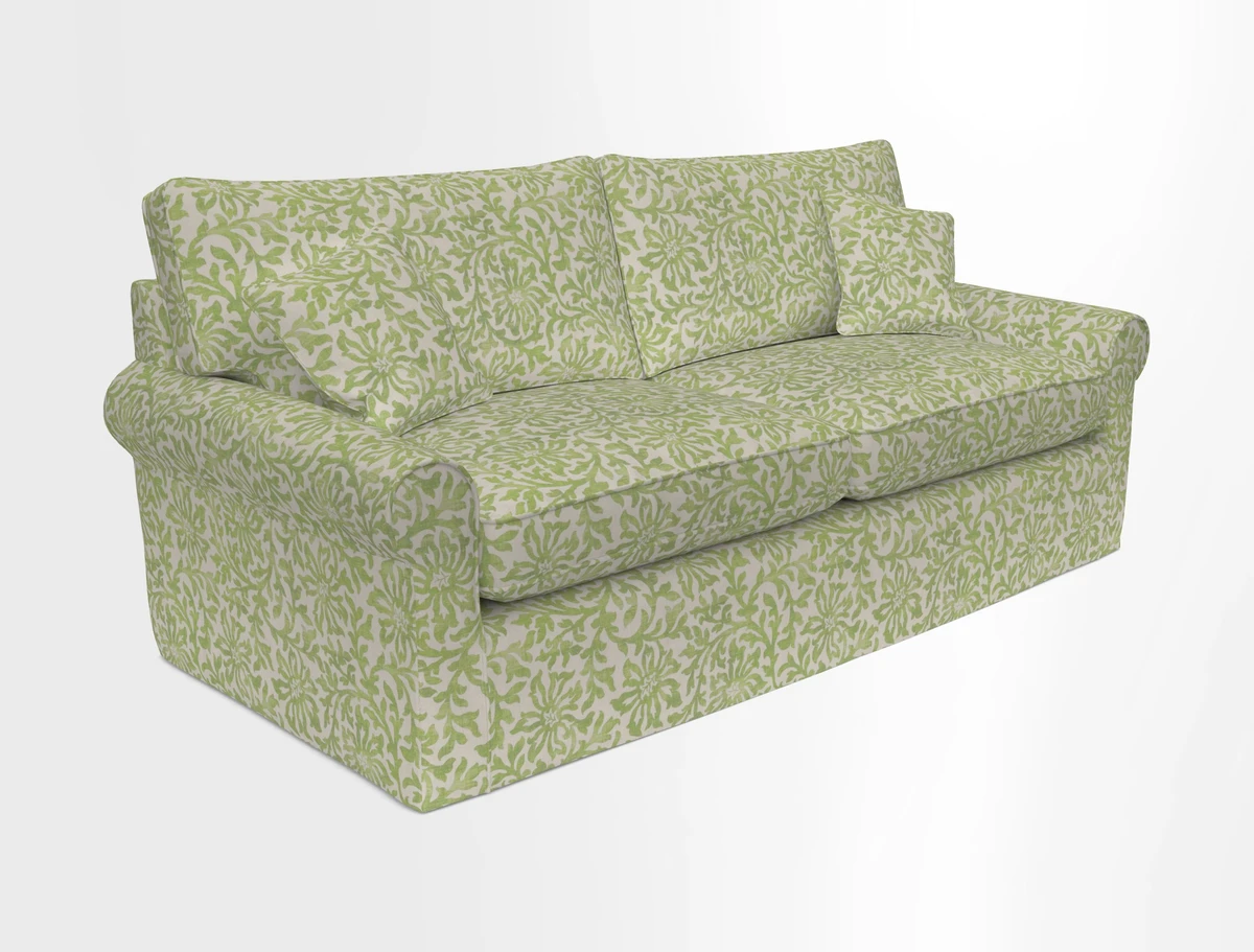 Bignor 3 Seater Sofa in V&A Drawn From Nature Oak Tree Gold. Loose cover option available