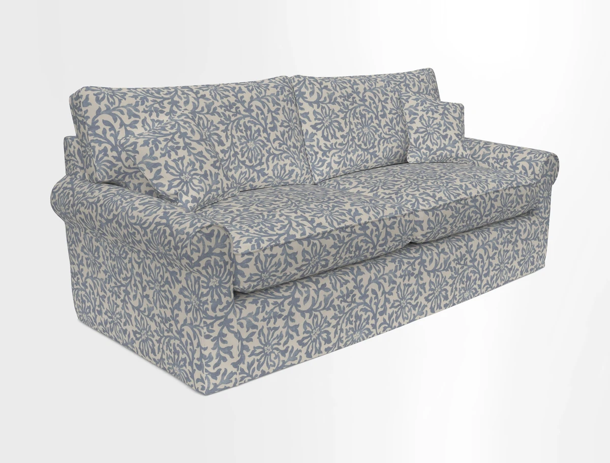 Bignor 3 Seater Sofa in V&A Drawn From Nature Oak Tree Gold. Loose cover option available