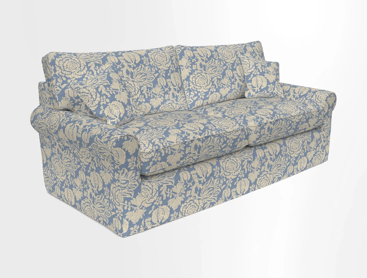 Bignor 3 Seater Sofa in V&A Drawn From Nature Oak Tree Gold. Loose cover option available