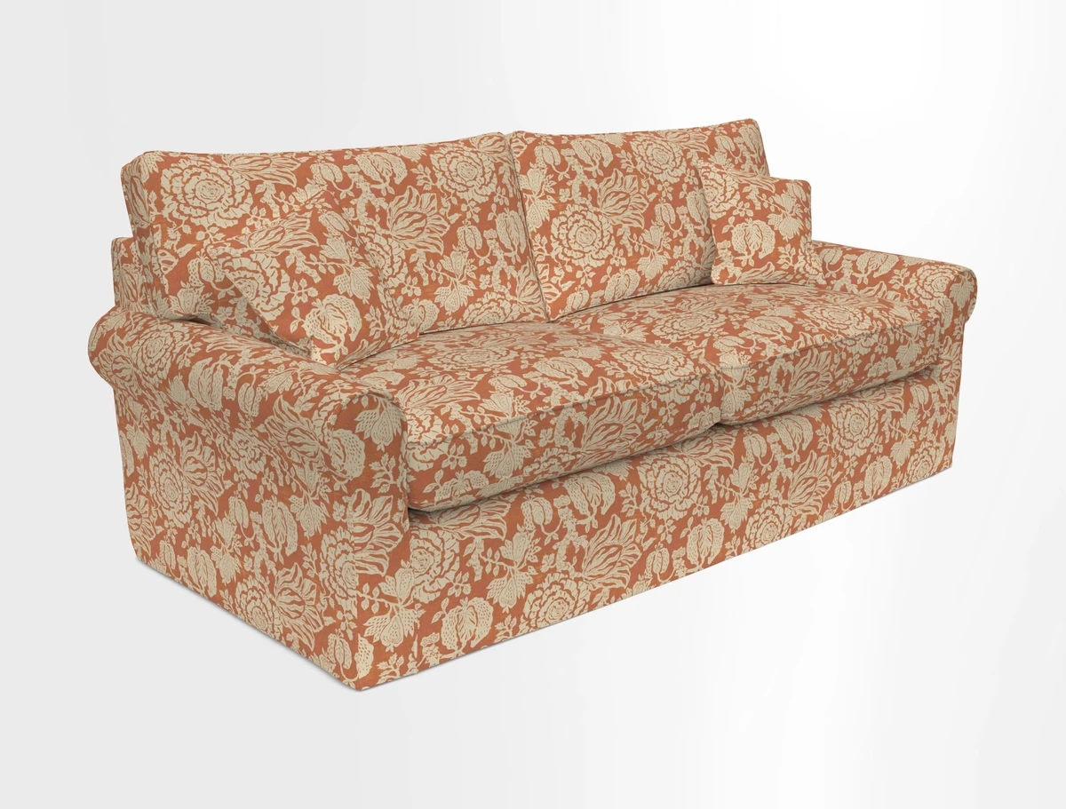 Bignor 3 Seater Sofa in V&A Drawn From Nature Oak Tree Gold. Loose cover option available