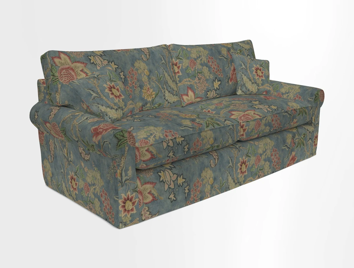 Bignor 3 Seater Sofa in V&A Drawn From Nature Oak Tree Gold. Loose cover option available