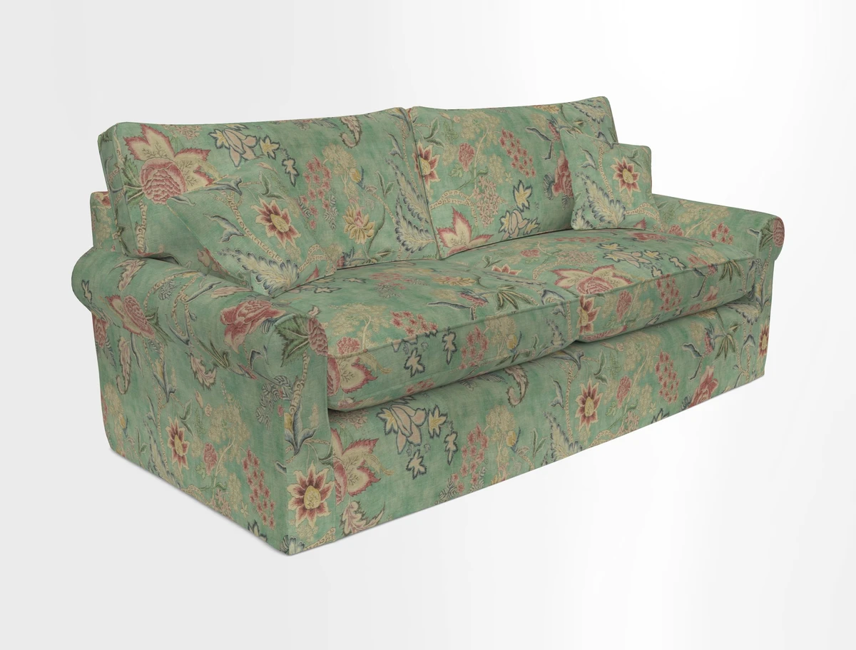 Bignor 3 Seater Sofa in V&A Drawn From Nature Oak Tree Gold. Loose cover option available