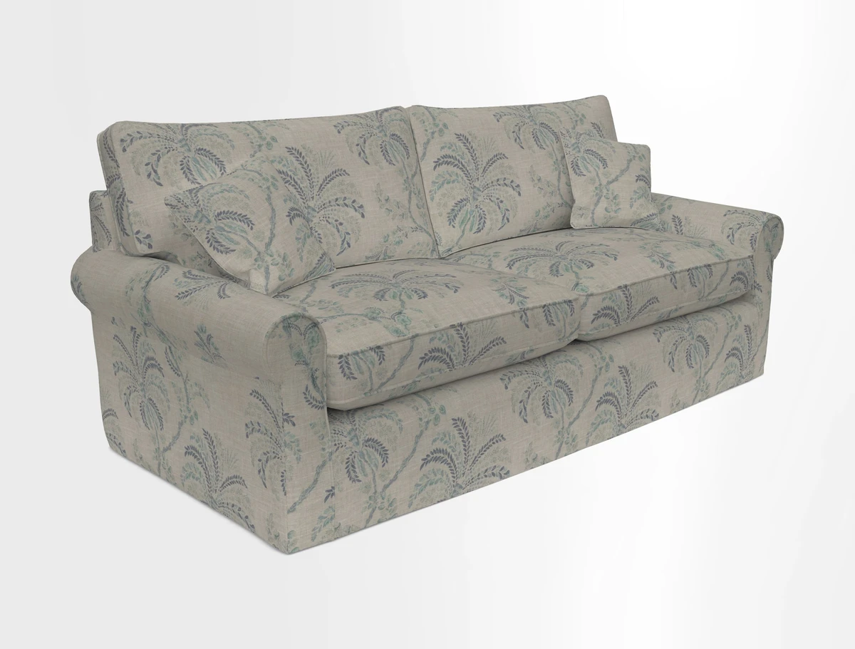 Bignor 3 Seater Sofa in V&A Drawn From Nature Oak Tree Gold. Loose cover option available