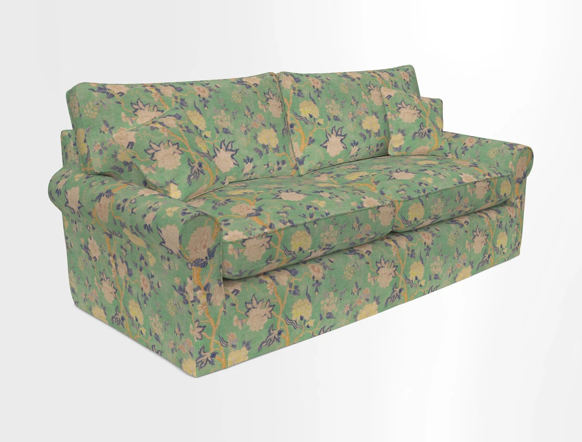 Bignor 3 Seater Sofa in V&A Drawn From Nature Oak Tree Gold. Loose cover option available