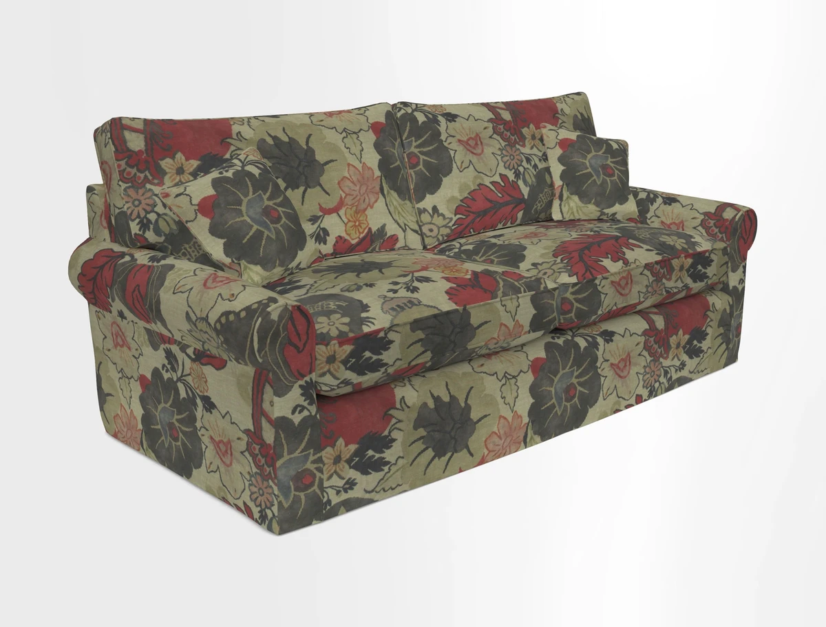 Bignor 3 Seater Sofa in V&A Drawn From Nature Oak Tree Gold. Loose cover option available