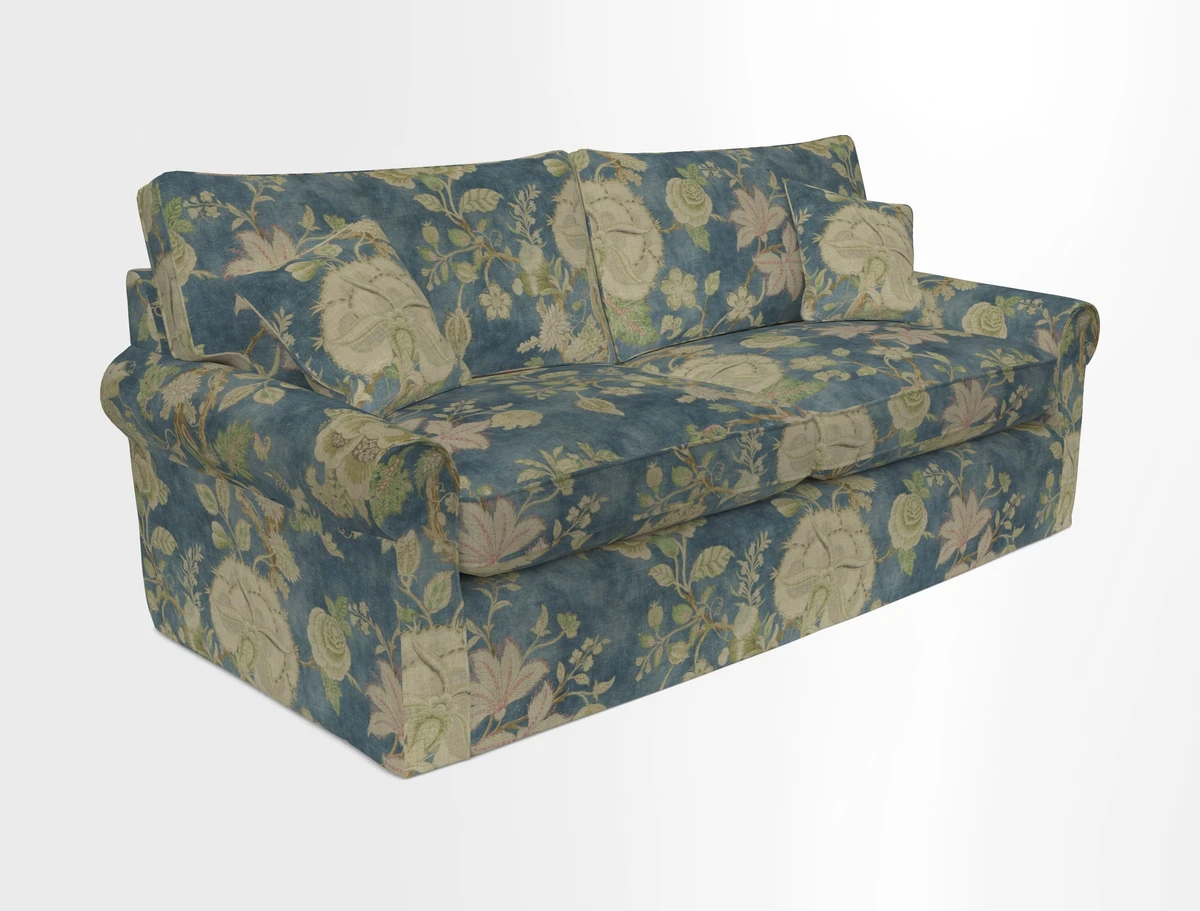 Bignor 3 Seater Sofa in V&A Drawn From Nature Oak Tree Gold. Loose cover option available