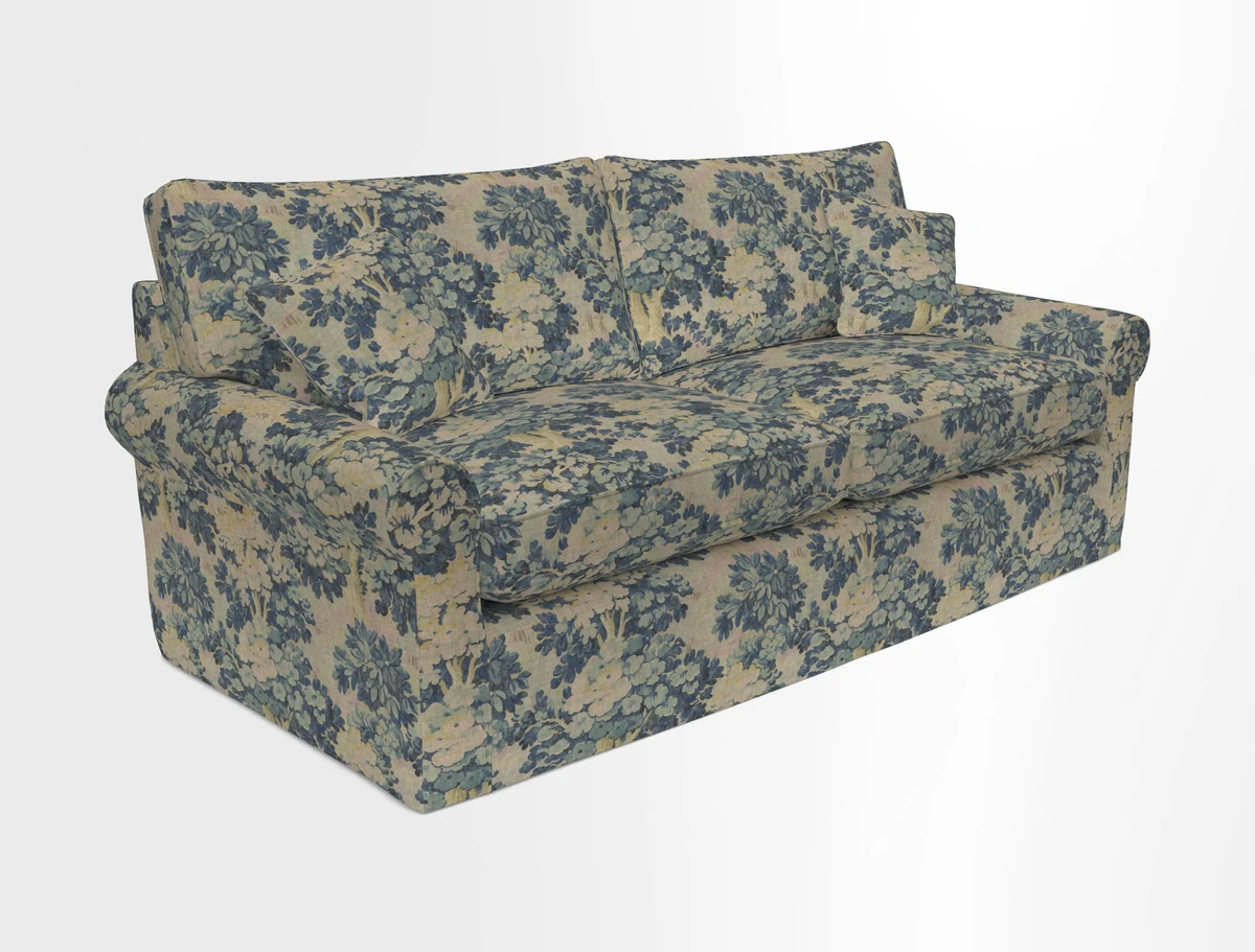 Bignor 3 Seater Sofa in V&A Drawn From Nature Oak Tree Gold. Loose cover option available