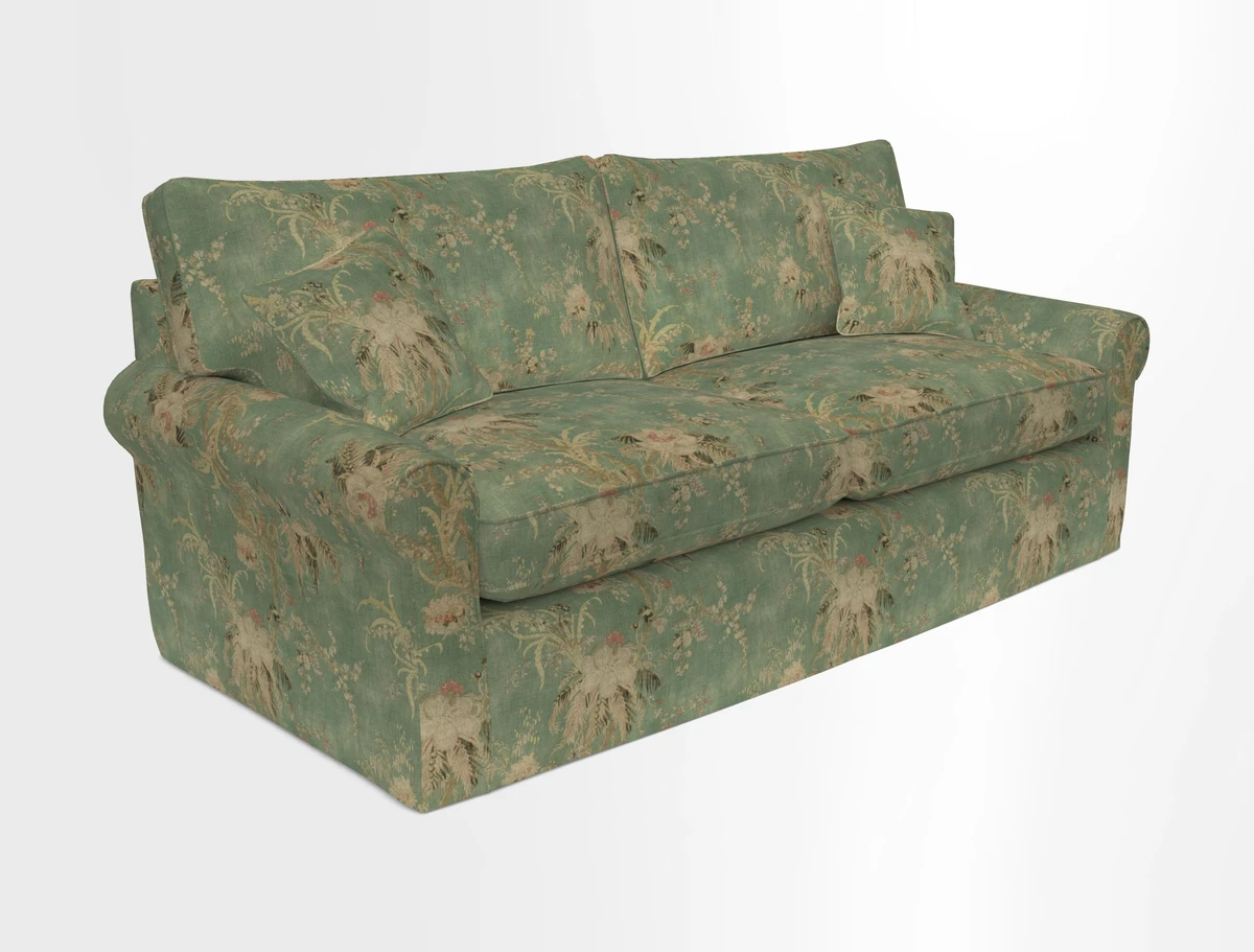 Bignor 3 Seater Sofa in V&A Drawn From Nature Oak Tree Gold. Loose cover option available