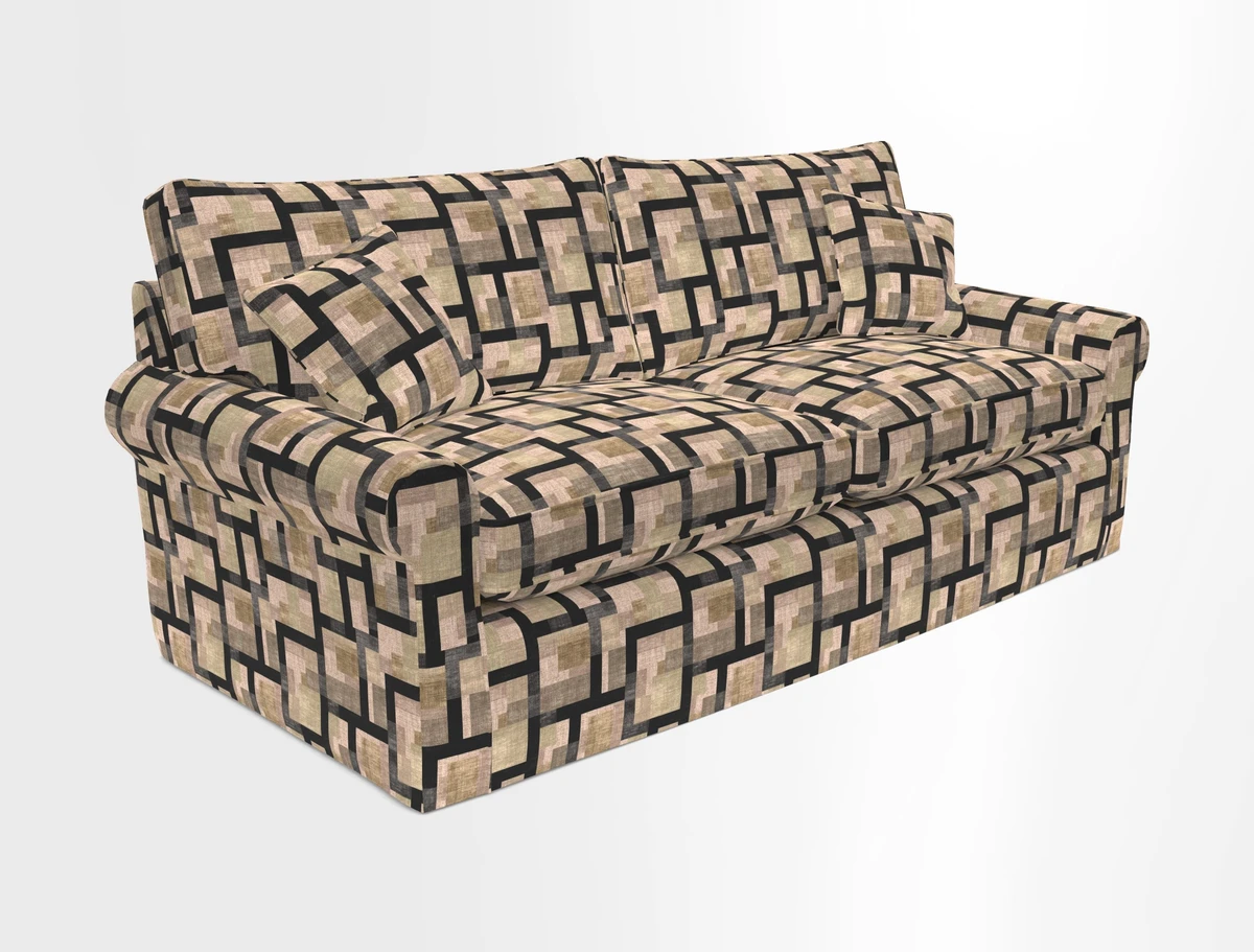Bignor 3 Seater Sofa in V&A Drawn From Nature Oak Tree Gold. Loose cover option available