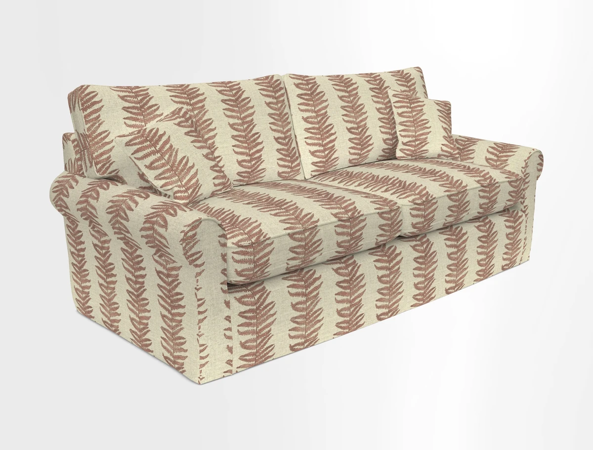 Bignor 3 Seater Sofa in V&A Drawn From Nature Oak Tree Gold. Loose cover option available