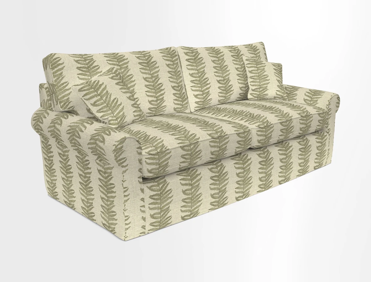 Bignor 3 Seater Sofa in V&A Drawn From Nature Oak Tree Gold. Loose cover option available