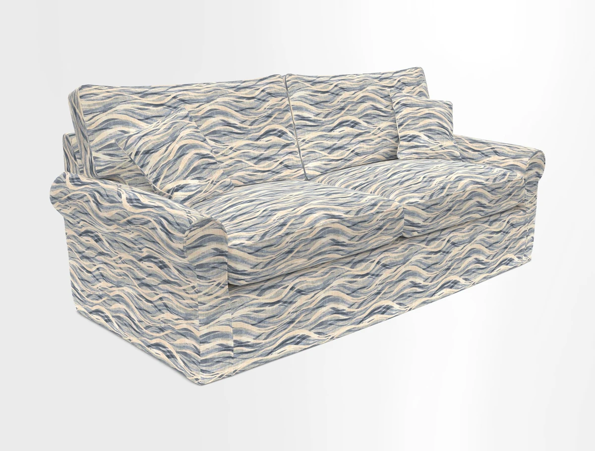 Bignor 3 Seater Sofa in V&A Drawn From Nature Oak Tree Gold. Loose cover option available