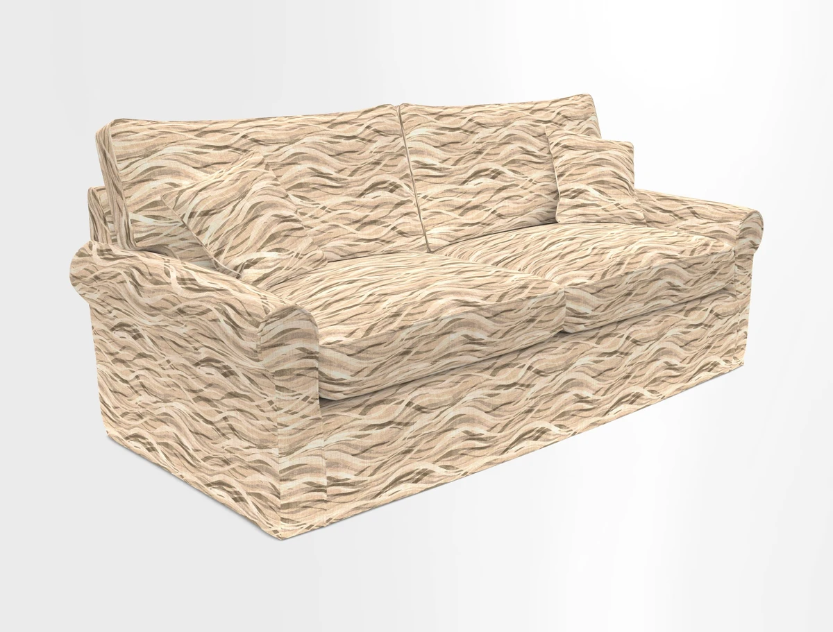 Bignor 3 Seater Sofa in V&A Drawn From Nature Oak Tree Gold. Loose cover option available
