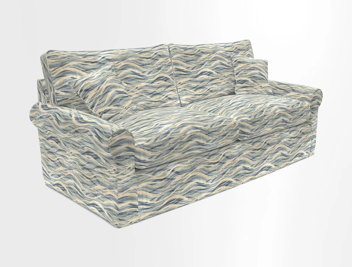 Bignor 3 Seater Sofa in V&A Drawn From Nature Oak Tree Gold. Loose cover option available