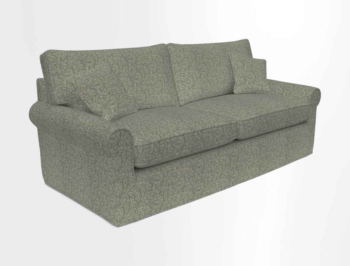 Bignor 3 Seater Sofa in V&A Drawn From Nature Oak Tree Gold. Loose cover option available