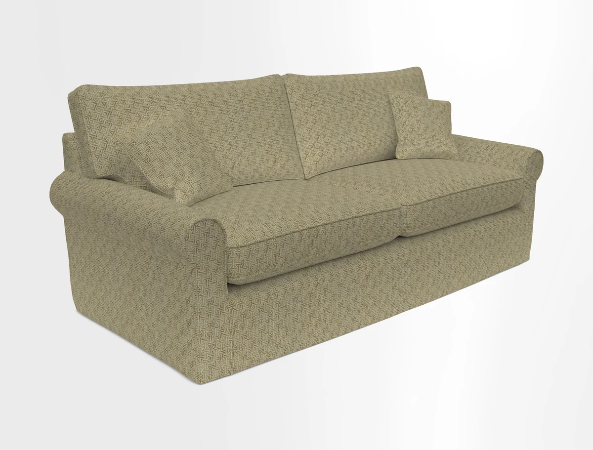 Bignor 3 Seater Sofa in V&A Drawn From Nature Oak Tree Gold. Loose cover option available
