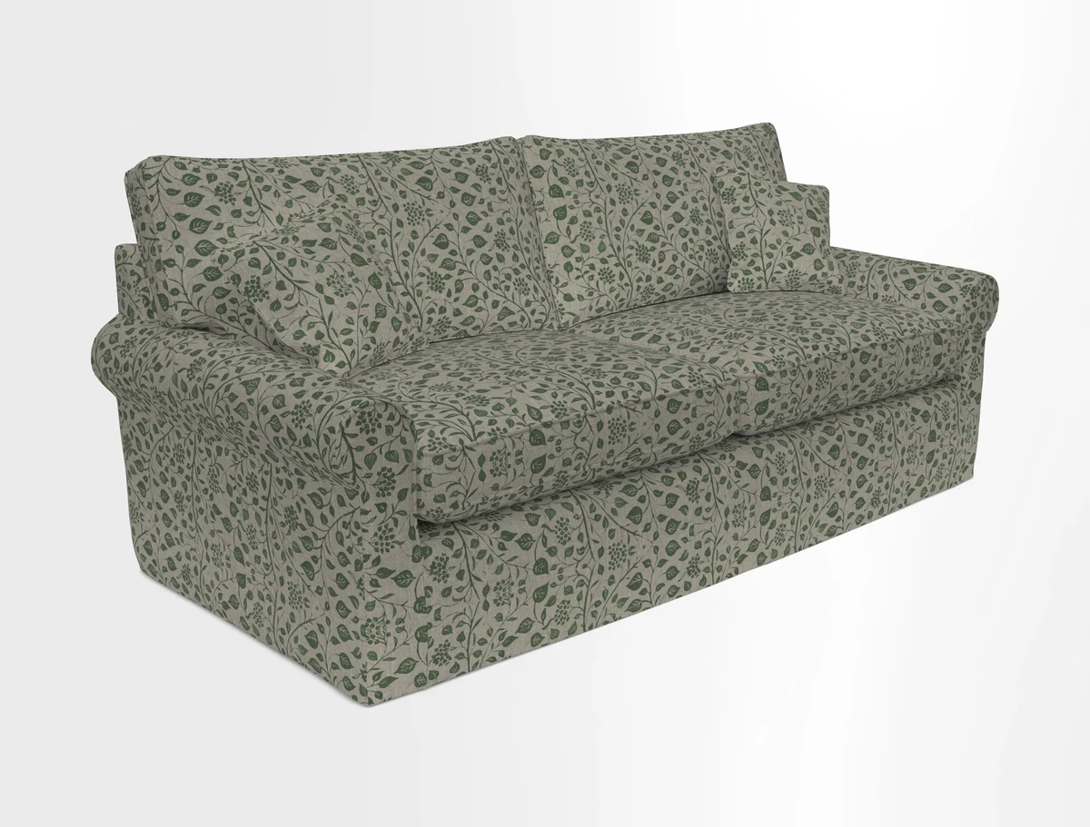 Bignor 3 Seater Sofa in V&A Drawn From Nature Oak Tree Gold. Loose cover option available