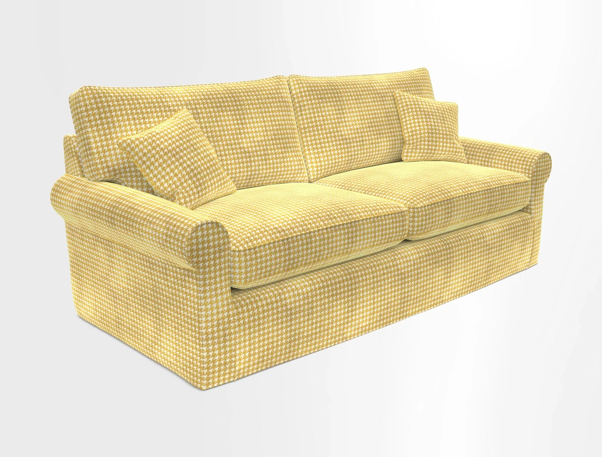 Bignor 3 Seater Sofa in V&A Drawn From Nature Oak Tree Gold. Loose cover option available