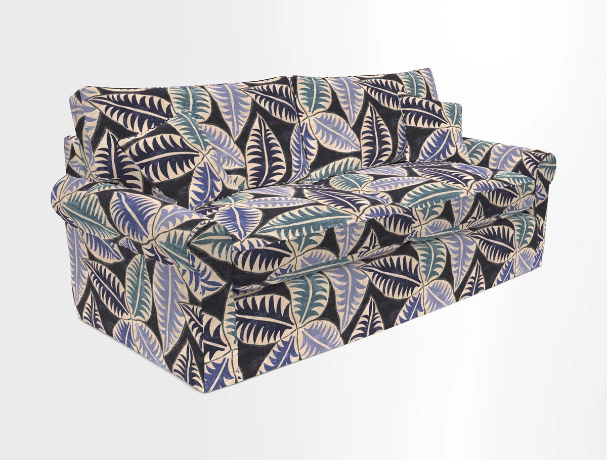 Bignor 3 Seater Sofa in V&A Drawn From Nature Oak Tree Gold. Loose cover option available