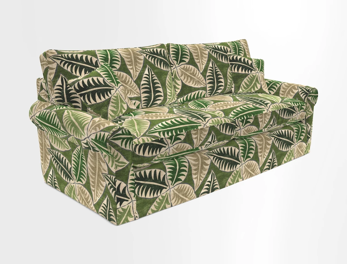 Bignor 3 Seater Sofa in V&A Drawn From Nature Oak Tree Gold. Loose cover option available