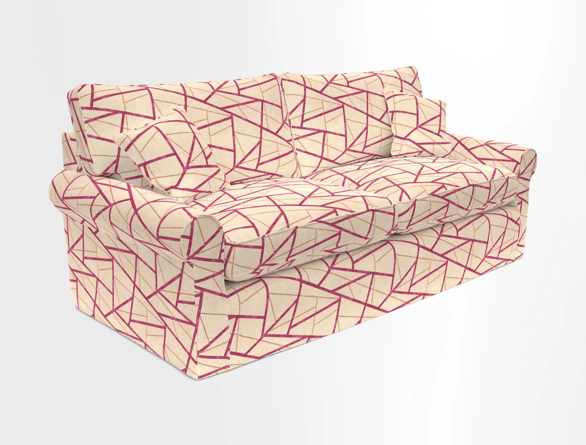 Bignor 3 Seater Sofa in V&A Drawn From Nature Oak Tree Gold. Loose cover option available