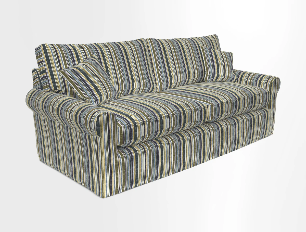 Bignor 3 Seater Sofa in V&A Drawn From Nature Oak Tree Gold. Loose cover option available