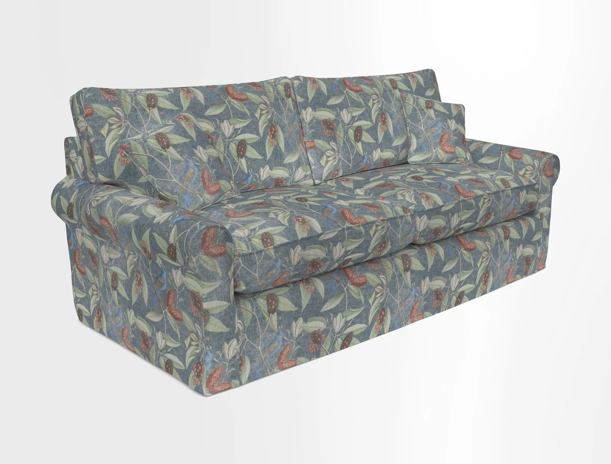 Bignor 3 Seater Sofa in V&A Drawn From Nature Oak Tree Gold. Loose cover option available