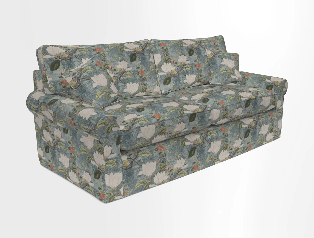 Bignor 3 Seater Sofa in V&A Drawn From Nature Oak Tree Gold. Loose cover option available